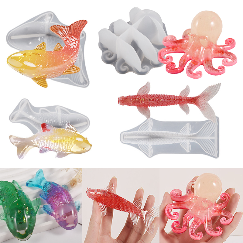 Aquarium Marine Fish - 3D Koi Fish Shaped Epoxy Resin