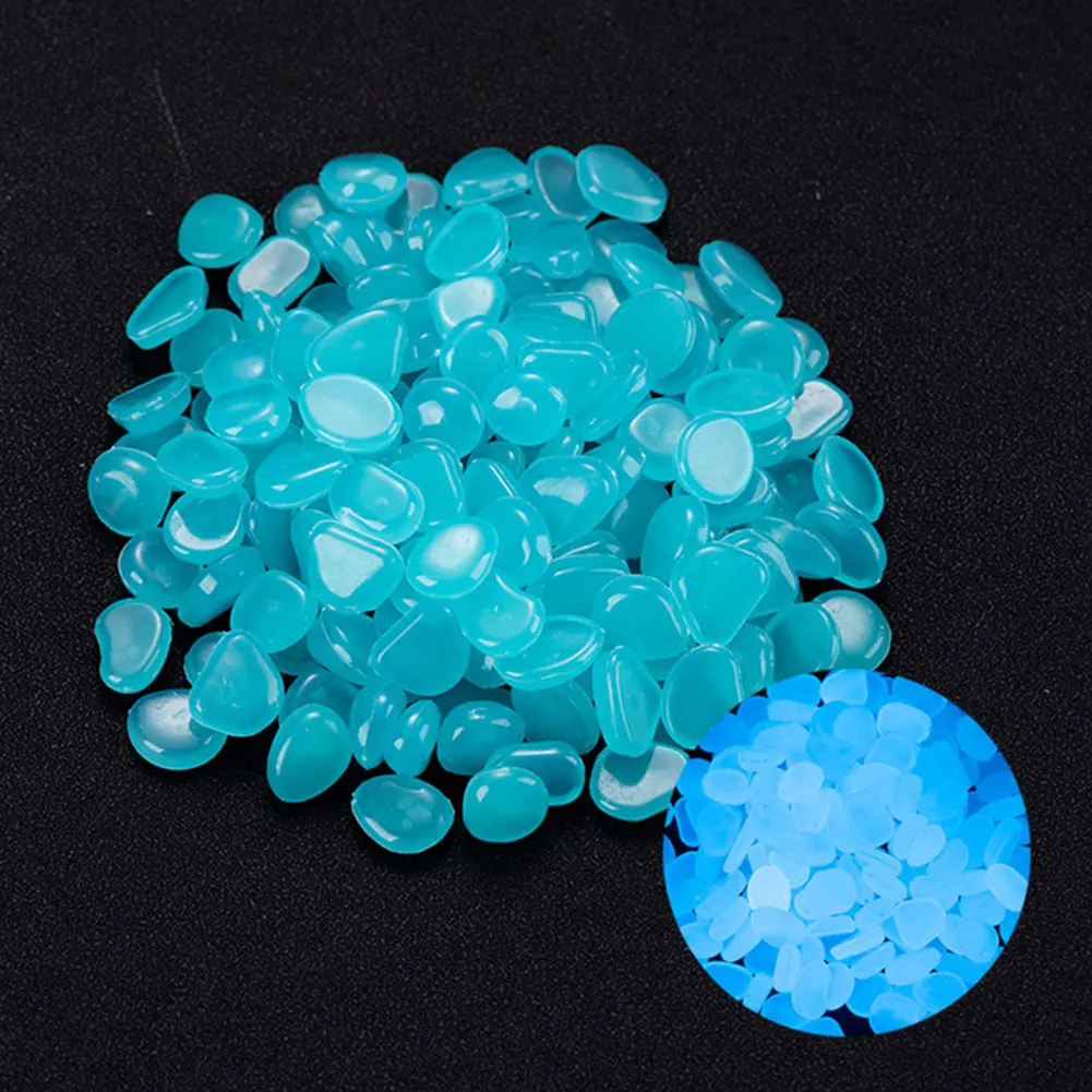 Aquarium Marine Fish - 100Pcs Pebbles Glow In The Dark