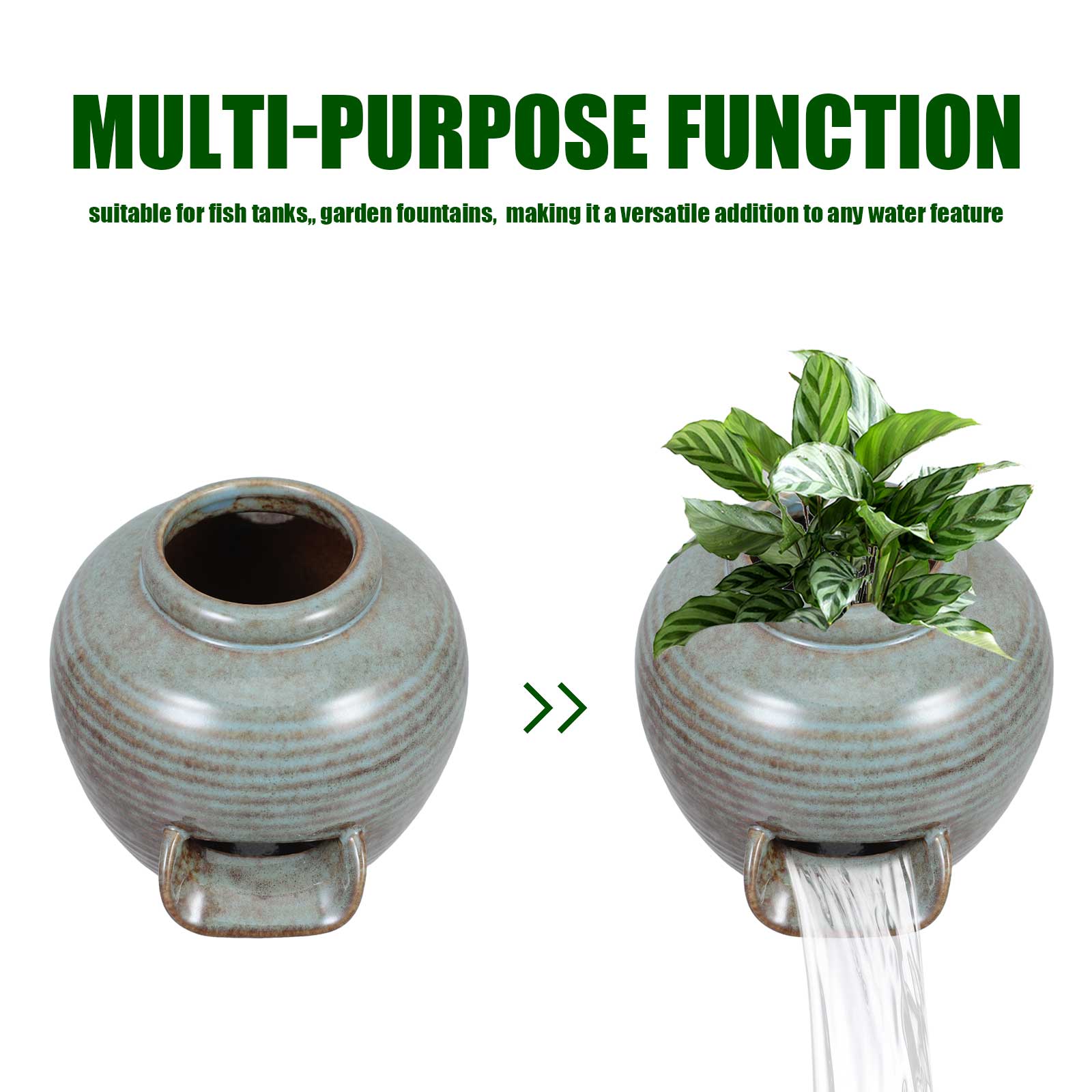 Aquarium Marine Fish - Indoor Waterfall Circulating Pot Decorative Fountain