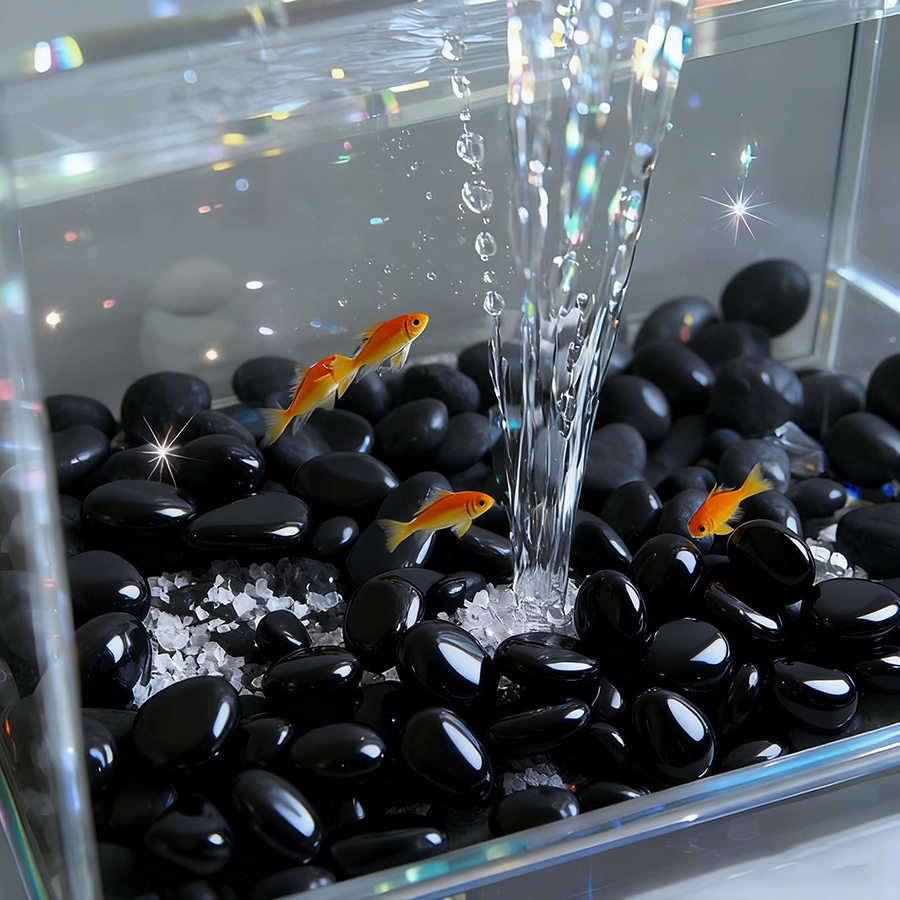 200g Black High Polished Natur - Aquarium Marine Fish ulasan dan harga