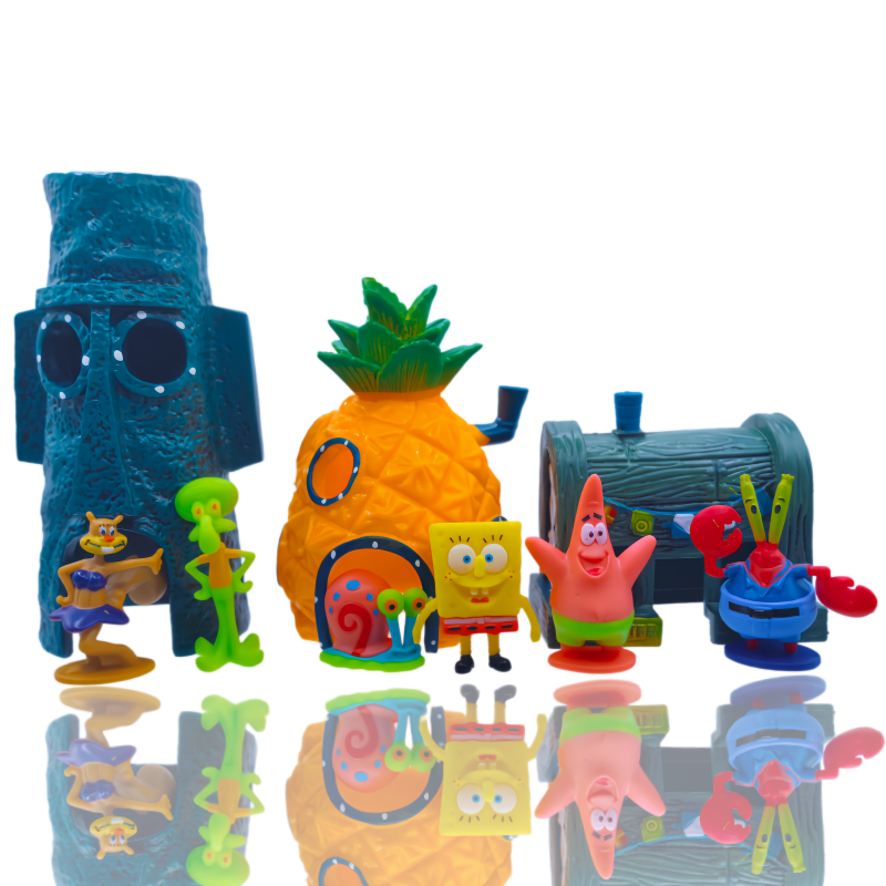 6pcs SpongeBob Fish Tank Decor - Aquarium Marine Fish ulasan dan harga