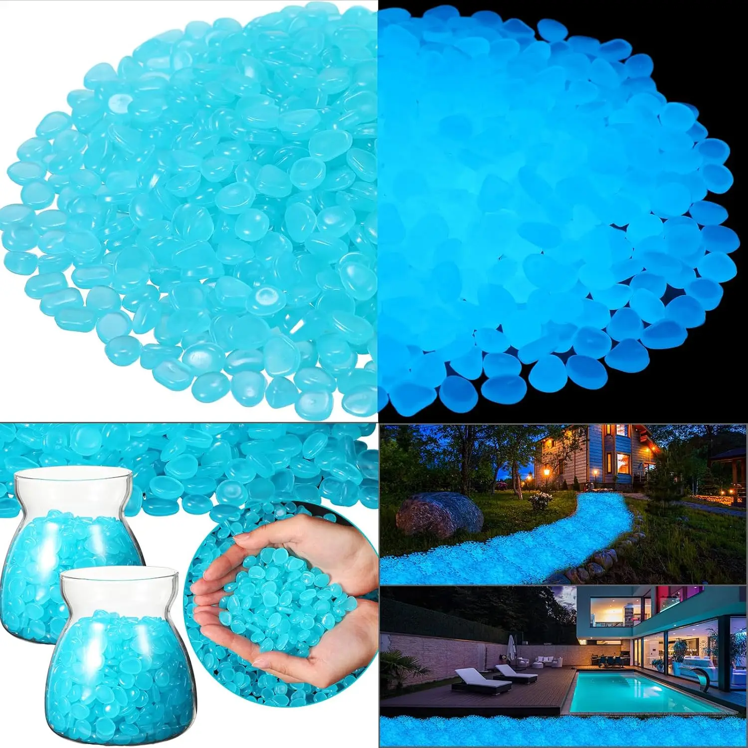 500Pcs Glow in The Dark Garden - Aquarium Marine Fish ulasan dan harga