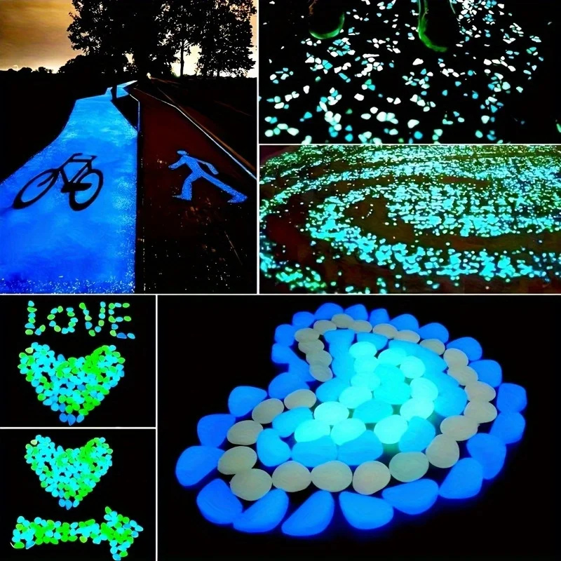 500Pcs Glow in The Dark Garden - Aquarium Marine Fish ulasan dan harga